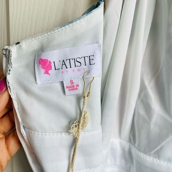 NWT L’atiste by Amy Floral MIDI Tiered Dress - S - Picture 14 of 16